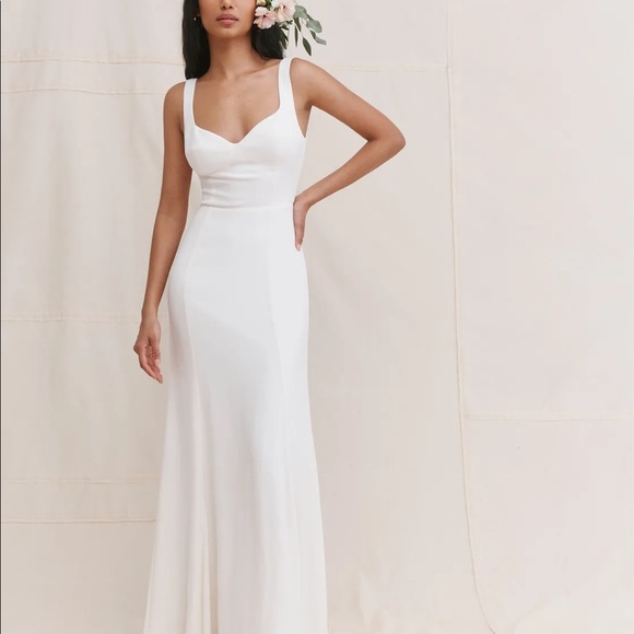 NWT Reformation Leece dress in ivory